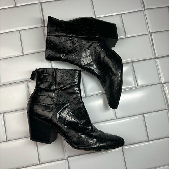 Dolce Vita Coltyn Black Leather Rear Zip Bootie size‎ 8 - Picture 4 of 16